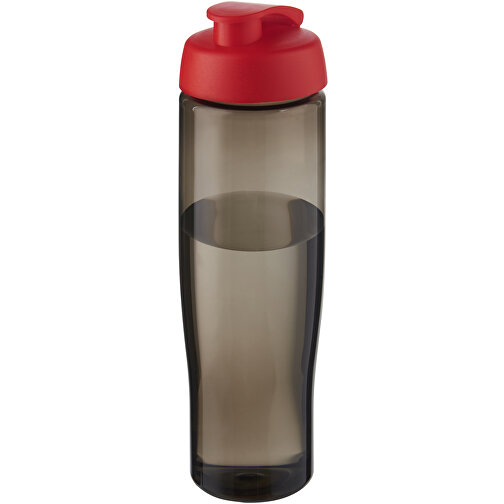 H2O Active® Eco Tempo 700 Ml Sportflasche Mit Klappdeckel , rot / kohle, PCR Kunststoff, PP Kunststoff, 23,70cm (Höhe), Bild 1