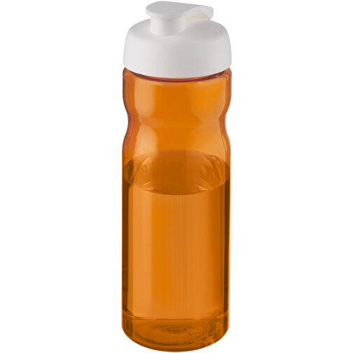 H2O Active® Base 650 Ml Sportflasche Mit Klappdeckel , orange / weiß, PET Kunststoff, PP Kunststoff, 22,10cm (Höhe), Bild 1
