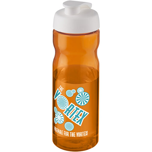 H2O Active® Base 650 Ml Sportflasche Mit Klappdeckel , orange / weiß, PET Kunststoff, PP Kunststoff, 22,10cm (Höhe), Bild 2