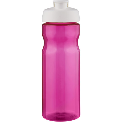 H2O Active® Base 650 Ml Sportflasche Mit Klappdeckel , magenta / weiß, PET Kunststoff, PP Kunststoff, 22,10cm (Höhe), Bild 3