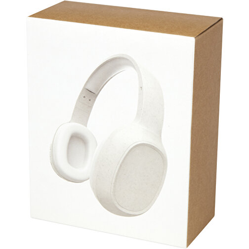 Riff Weizenstroh-Bluetooth®-Kopfhörer Mit Mikrofon , beige, 85% ABS Kunststoff, 15% Weizenstroh, 18,50cm x 7,50cm x 17,50cm (Länge x Höhe x Breite), Bild 4