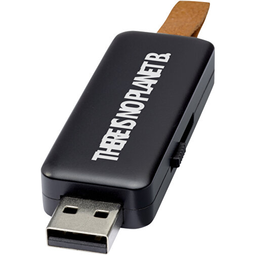Gleam 8 GB USB-Stick Mit Leuchtfunktion , schwarz MB , 8 GB , ABS Kunststoff MB , 6,00cm x 1,00cm x 2,50cm (Länge x Höhe x Breite), Bild 2