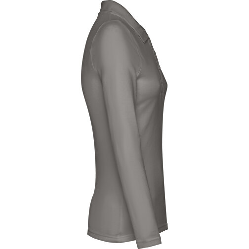 THC BERN WOMEN. Damen Langarm-Poloshirt , grau, 100% Baumwolle, XL, 68,00cm x 49,00cm (Länge x Breite), Bild 3