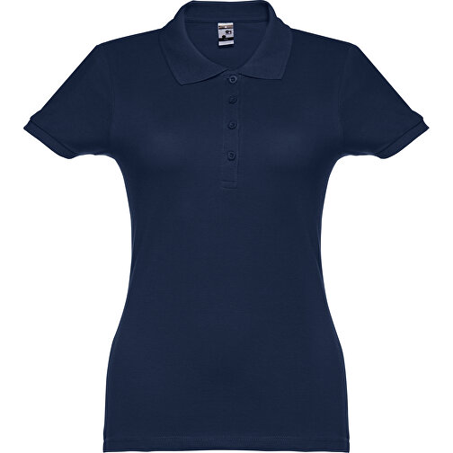 THC EVE. Damen Poloshirt , blau, 100% Baumwolle, M, 62,00cm x 43,00cm (Länge x Breite), Bild 1