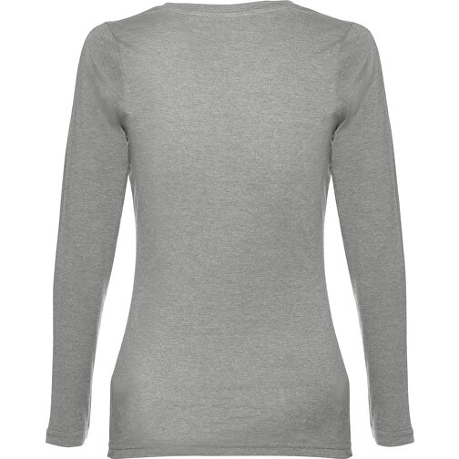 THC BUCHAREST WOMEN. Langärmeliges Tailliertes T-Shirt Für Frauen Aus Baumwolle , hellgrau melliert, 100% Baumwolle, S, 61,00cm x 42,00cm (Länge x Breite), Bild 2