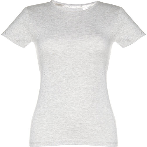 THC SOFIA. Tailliertes Damen-T-Shirt , weiß melliert, 100% Baumwolle, XL, 66,00cm x 50,00cm (Länge x Breite), Bild 1
