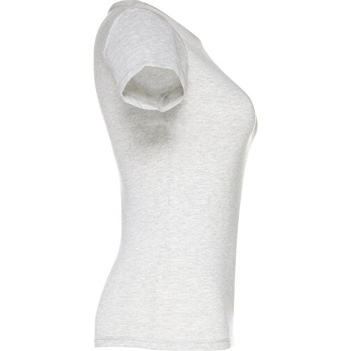 THC SOFIA. Tailliertes Damen-T-Shirt , weiß melliert, 100% Baumwolle, XL, 66,00cm x 50,00cm (Länge x Breite), Bild 3