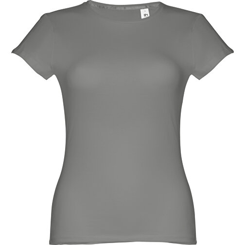 THC SOFIA. Tailliertes Damen-T-Shirt , grau, 100% Baumwolle, M, 62,00cm x 44,00cm (Länge x Breite), Bild 1