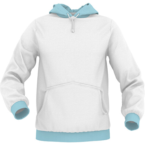 Hoodie Urban - Inkl. Individueller Gestaltung , zartblau, 70% Baumwolle, 30 % Polyester, M, , Bild 1