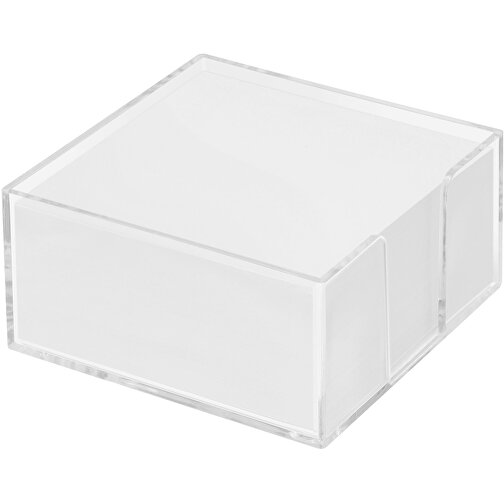 Zettelbox 'Lambda' , weiss, PS+PAP, 10,50cm x 5,00cm x 10,50cm (Länge x Höhe x Breite), Bild 2