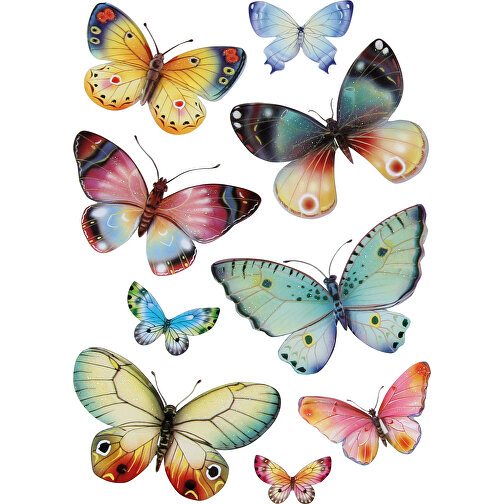 Sticker Schmetterling 3D (9er Set) , , 19,00cm x 0,20cm x 10,00cm (Länge x Höhe x Breite), Bild 1