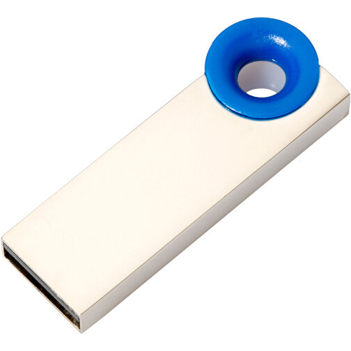 USB-Stick Metall Color 64GB , Promo Effects MB , blau MB , 65 GB , Metall, ABS MB , 3 - 10 MB/s MB , 3,80cm x 0,45cm x 1,20cm (Länge x Höhe x Breite), Bild 1