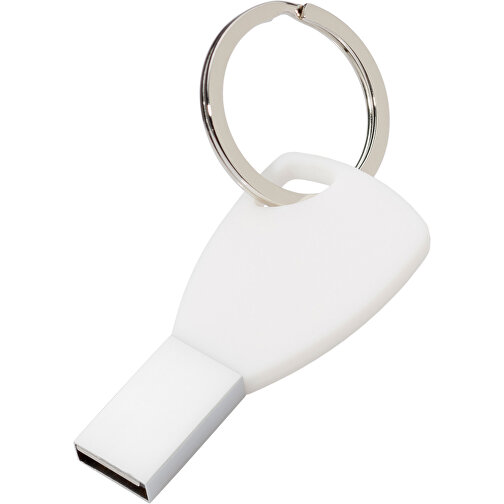 USB-Stick Silicon II 32GB , Promo Effects MB , weiß MB , 32 GB , Metall, Silikon MB , 3 - 10 MB/s MB , 5,72cm x 0,45cm x 2,60cm (Länge x Höhe x Breite), Bild 1
