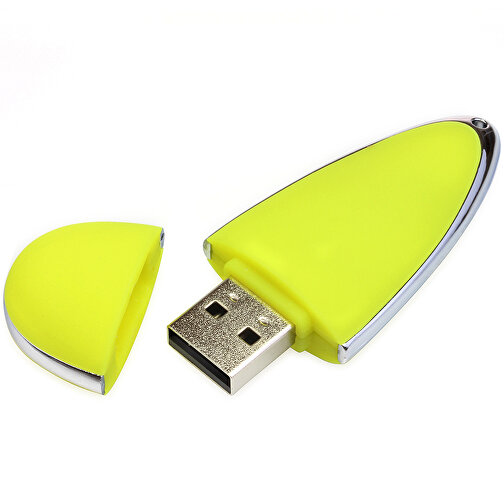 USB-Stick Drop 64GB , Promo Effects MB , gelb MB , 65 GB , Kunststoff MB , 3 - 10 MB/s MB , 6,00cm x 1,20cm x 2,50cm (Länge x Höhe x Breite), Bild 1