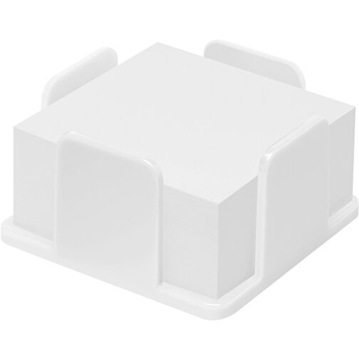 Zettelbox 'Theta', Dickwandig , weiß, PS+PAP, 11,00cm x 6,00cm x 11,00cm (Länge x Höhe x Breite), Bild 1