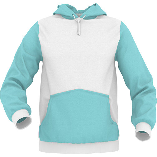 Hoodie Urban - Inkl. Individueller Gestaltung , türkis, 70% Baumwolle, 30 % Polyester, S, , Bild 1