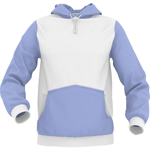 Hoodie Urban - Inkl. Individueller Gestaltung , pastellblau, 70% Baumwolle, 30 % Polyester, XL, , Bild 1