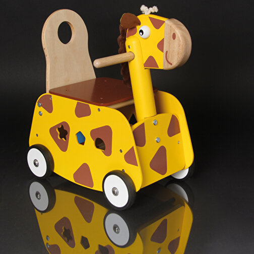 Schiebewagen Giraffe , , 43,00cm x 43,00cm x 24,00cm (Länge x Höhe x Breite), Bild 3