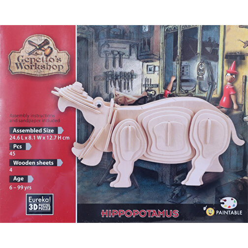 Gepetto`s Hippopotamus , , 23,00cm x 1,20cm x 18,50cm (Länge x Höhe x Breite), Bild 2