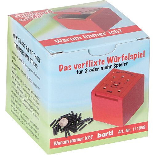 Warum Immer Ich? Rot Magnetbox , rot, 6,00cm x 6,00cm x 6,00cm (Länge x Höhe x Breite), Bild 5