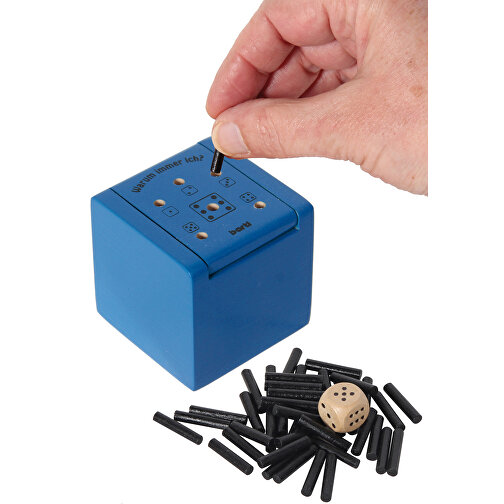 Warum Immer Ich? Blau Magnetbox , blau, 6,00cm x 6,00cm x 6,00cm (Länge x Höhe x Breite), Bild 3