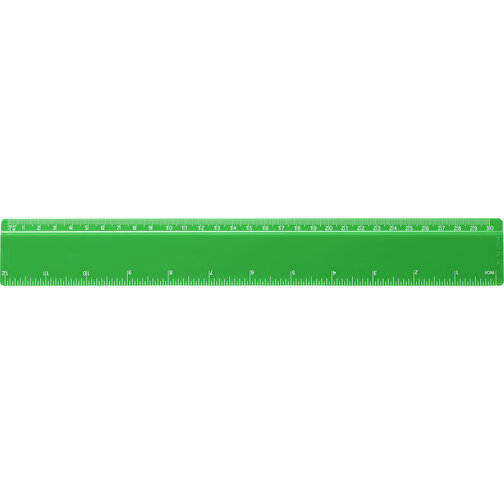 Refari 30 Cm Lineal Aus Recyceltem Kunststoff , grün, Recycelter HIPS Kunststoff, 31,20cm x 0,30cm x 4,20cm (Länge x Höhe x Breite), Bild 3