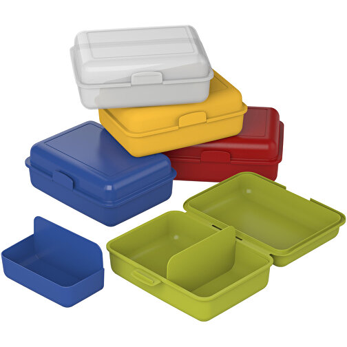 Vorratsdose 'School-Box' Groß, Mit Trennschale , lemon, Kunststoff, 17,50cm x 6,90cm x 12,80cm (Länge x Höhe x Breite), Bild 7