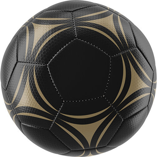 Fußball Platinum 30-Panel-Matchball - Individuell Bedruckt Und Handgenäht , schwarz / gold, PU, 4-lagig, , Bild 1