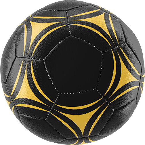 Fußball Platinum 30-Panel-Matchball - Individuell Bedruckt Und Handgenäht , schwarz / goldgelb, PU, 4-lagig, , Bild 1