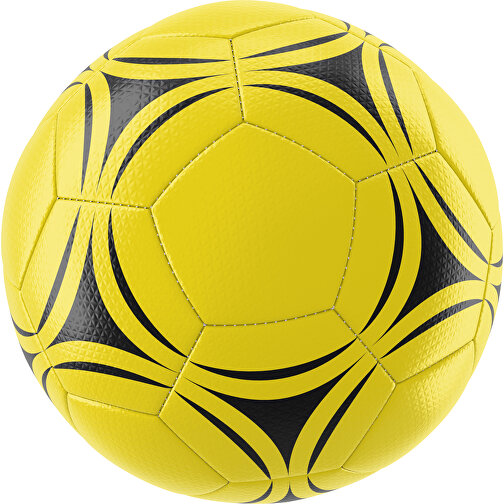 Fußball Platinum 30-Panel-Matchball - Individuell Bedruckt Und Handgenäht , gelb / schwarz, PU, 4-lagig, , Bild 1