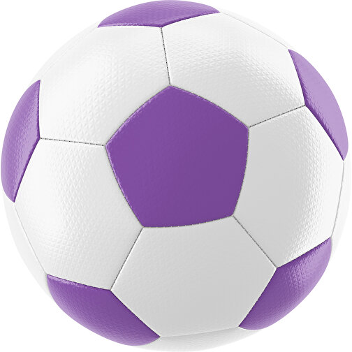 Fußball Platinum 30-Panel-Matchball - Individuell Bedruckt Und Handgenäht , weiß / lavendellila, PU, 4-lagig, , Bild 1