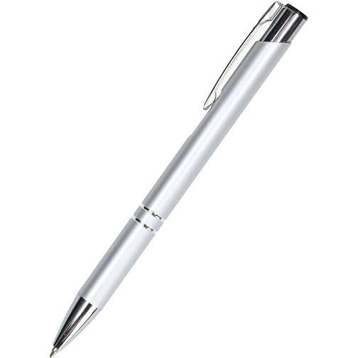 Kugelschreiber 'Novi' , grau, Metall, 13,60cm (Höhe), Bild 1