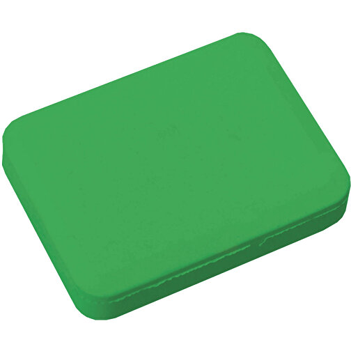 Radiergummi 'Rechteck' , grün, Kunststoff, 3,90cm x 0,70cm x 2,90cm (Länge x Höhe x Breite), Bild 1