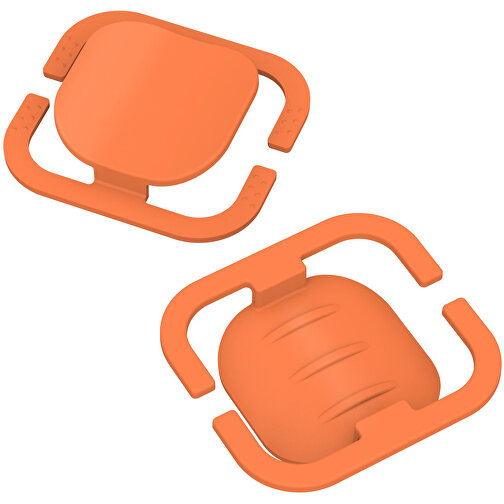 Maskenhalterung 'Helm' 2er Set , orange, Kunststoff, 2,70cm x 2,50cm (Länge x Breite), Bild 1