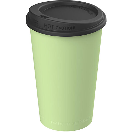 Kaffeebecher 'ToGo', 0,3 L , geselliges grün/schwarz, Kunststoff, 11,50cm (Höhe), Bild 1