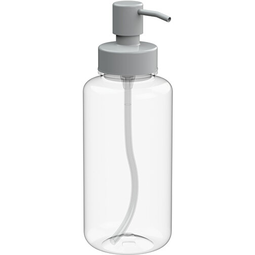 Seifenspender 'Deluxe' 0,7 L, Klar-transparent , transparent/weiss, Kunststoff, 23,00cm (Höhe), Bild 1