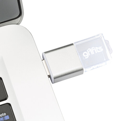 USB-Stick Clear 32GB , Promo Effects MB , weiss MB , 32 GB , ABS MB , 3 - 10 MB/s MB , 5,30cm x 0,90cm x 2,00cm (Länge x Höhe x Breite), Bild 3