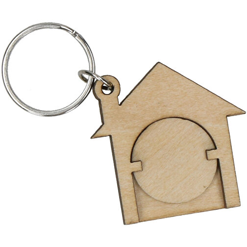 Porte-clés à puce en bois 'House', Image 1