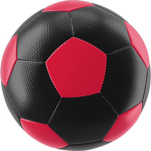 Fußball Platinum 30-Panel-Matchball - Individuell Bedruckt Und Handgenäht , schwarz / ampelrot, PU, 4-lagig, , Bild 1