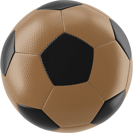 Fußball Platinum 30-Panel-Matchball - Individuell Bedruckt Und Handgenäht , erdbraun / schwarz, PU, 4-lagig, , Bild 1