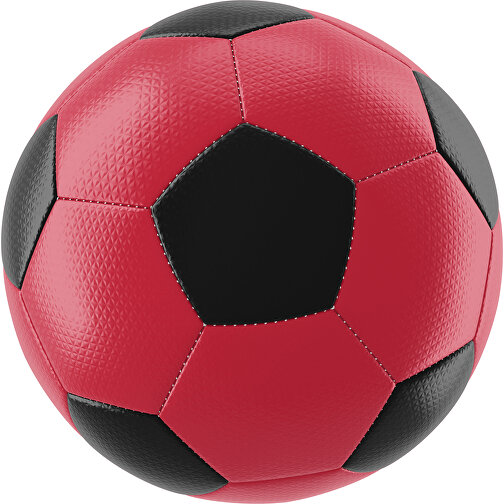 Fußball Platinum 30-Panel-Matchball - Individuell Bedruckt Und Handgenäht , dunkelrot / schwarz, PU, 4-lagig, , Bild 1