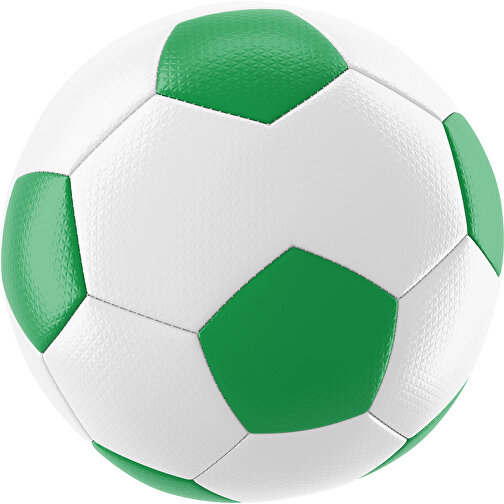 Fußball Platinum 30-Panel-Matchball - Individuell Bedruckt Und Handgenäht , weiß / grün, PU, 4-lagig, , Bild 1
