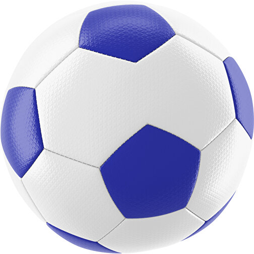 Fußball Platinum 30-Panel-Matchball - Individuell Bedruckt Und Handgenäht , weiß / blau, PU, 4-lagig, , Bild 1