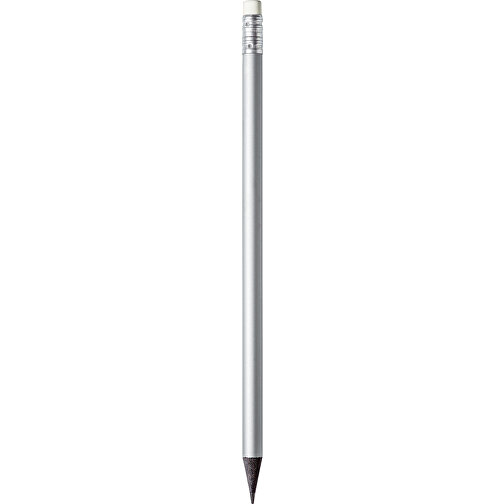 STAEDTLER Bleistift Mit Radiertip, Schwarz Durchgefärbtes Holz , Staedtler, silber, Holz, 18,70cm x 0,80cm x 0,80cm (Länge x Höhe x Breite), Bild 1