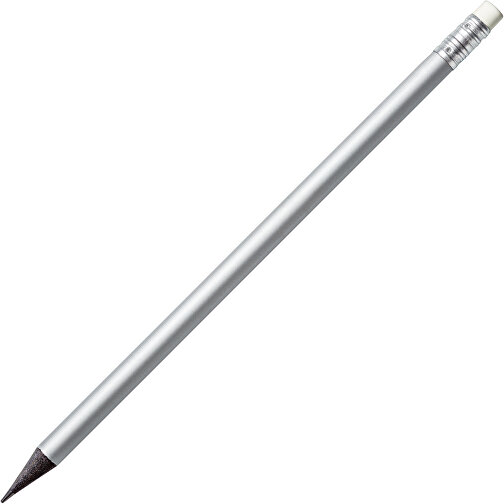 STAEDTLER Bleistift Mit Radiertip, Schwarz Durchgefärbtes Holz , Staedtler, silber, Holz, 18,70cm x 0,80cm x 0,80cm (Länge x Höhe x Breite), Bild 2