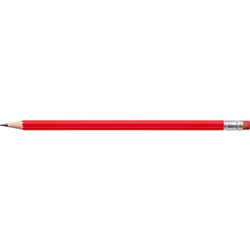 STAEDTLER Bleistift Hexagonal Mit Radiertip , Staedtler, rot, Holz, 18,70cm x 0,80cm x 0,80cm (Länge x Höhe x Breite), Bild 3