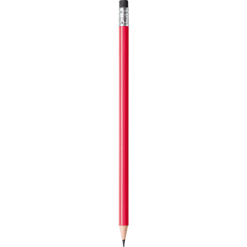 STAEDTLER Bleistift Rund Mit Radiertip , Staedtler, rot, Holz, 18,70cm x 0,80cm x 0,80cm (Länge x Höhe x Breite), Bild 1