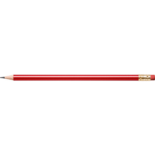 STAEDTLER Bleistift Rund Mit Radiertip , Staedtler, rot metallic, Holz, 18,70cm x 0,80cm x 0,80cm (Länge x Höhe x Breite), Bild 3