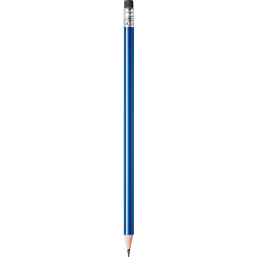 STAEDTLER Bleistift Rund Mit Radiertip , Staedtler, blau metallic, Holz, 18,70cm x 0,80cm x 0,80cm (Länge x Höhe x Breite), Bild 1