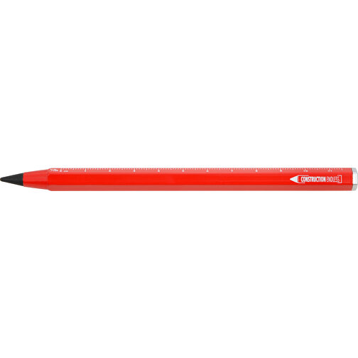 TROIKA Multitasking-Bleistift CONSTRUCTION ENDLESS , Troika, rot, Aluminium, Metall, 14,70cm x 1,00cm x 1,00cm (Länge x Höhe x Breite), Bild 2